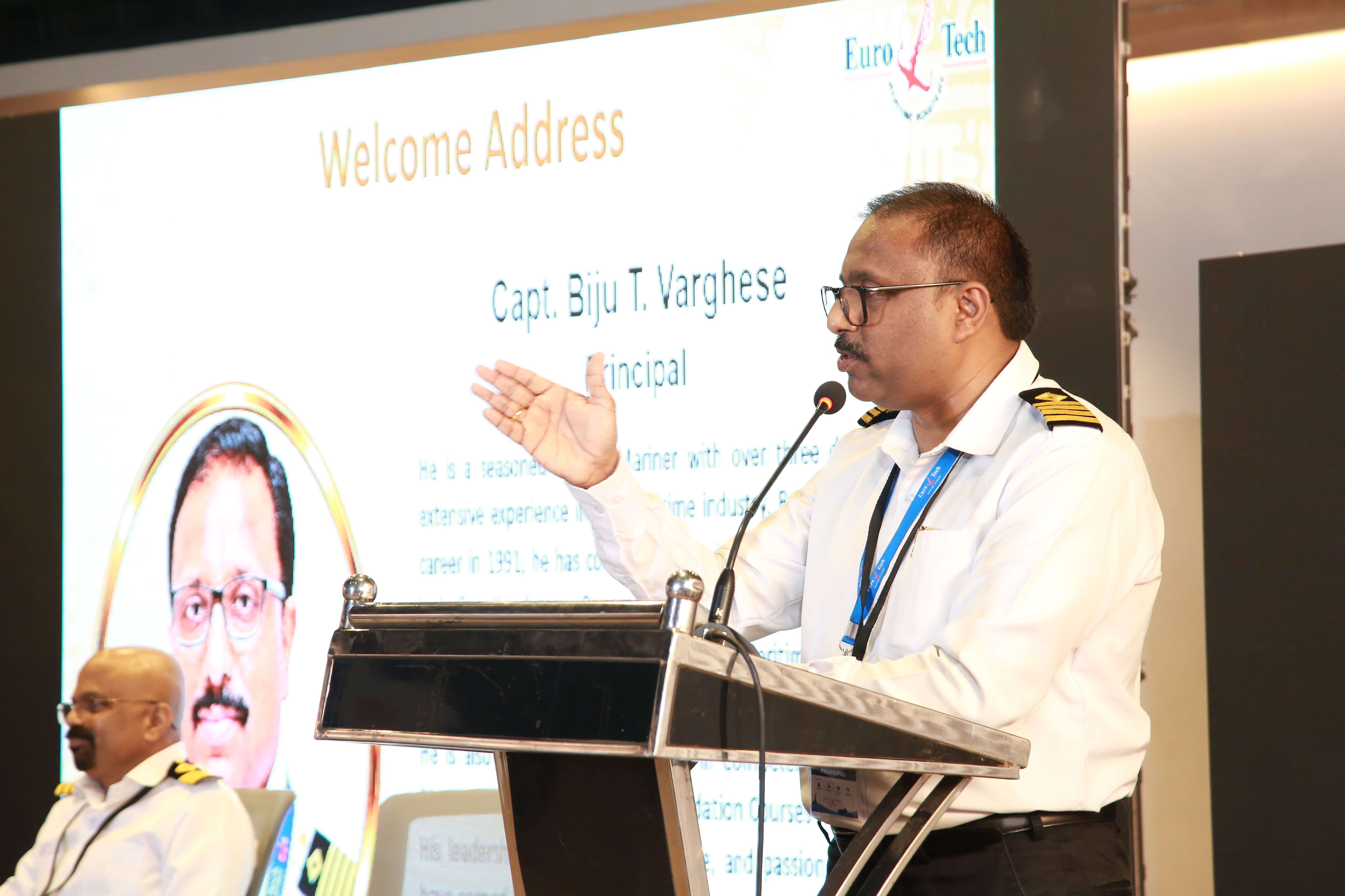 Principal Capt. Biju T Varghese warmly welcomed the gathering